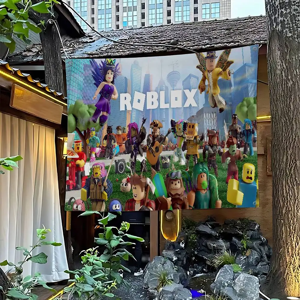 Party Games In Roblox - R-Roblox 게임 고급 인쇄 광고 깃발