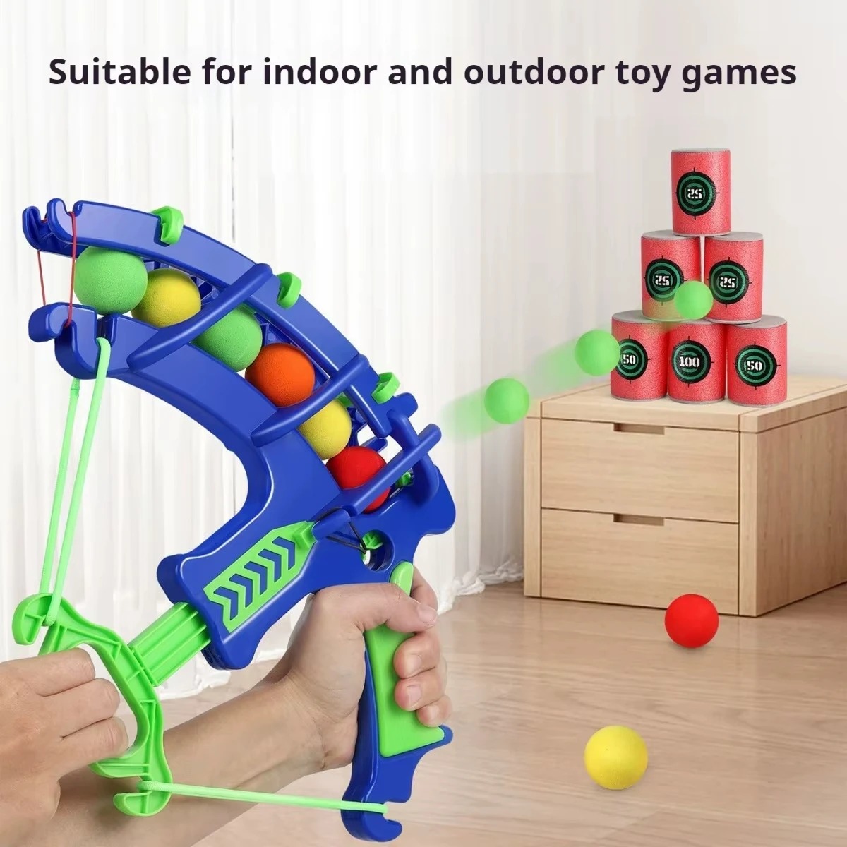 Party Games Kids Outdoor - 스포츠 슬링샷 타겟 버블건 소프트볼 키즈