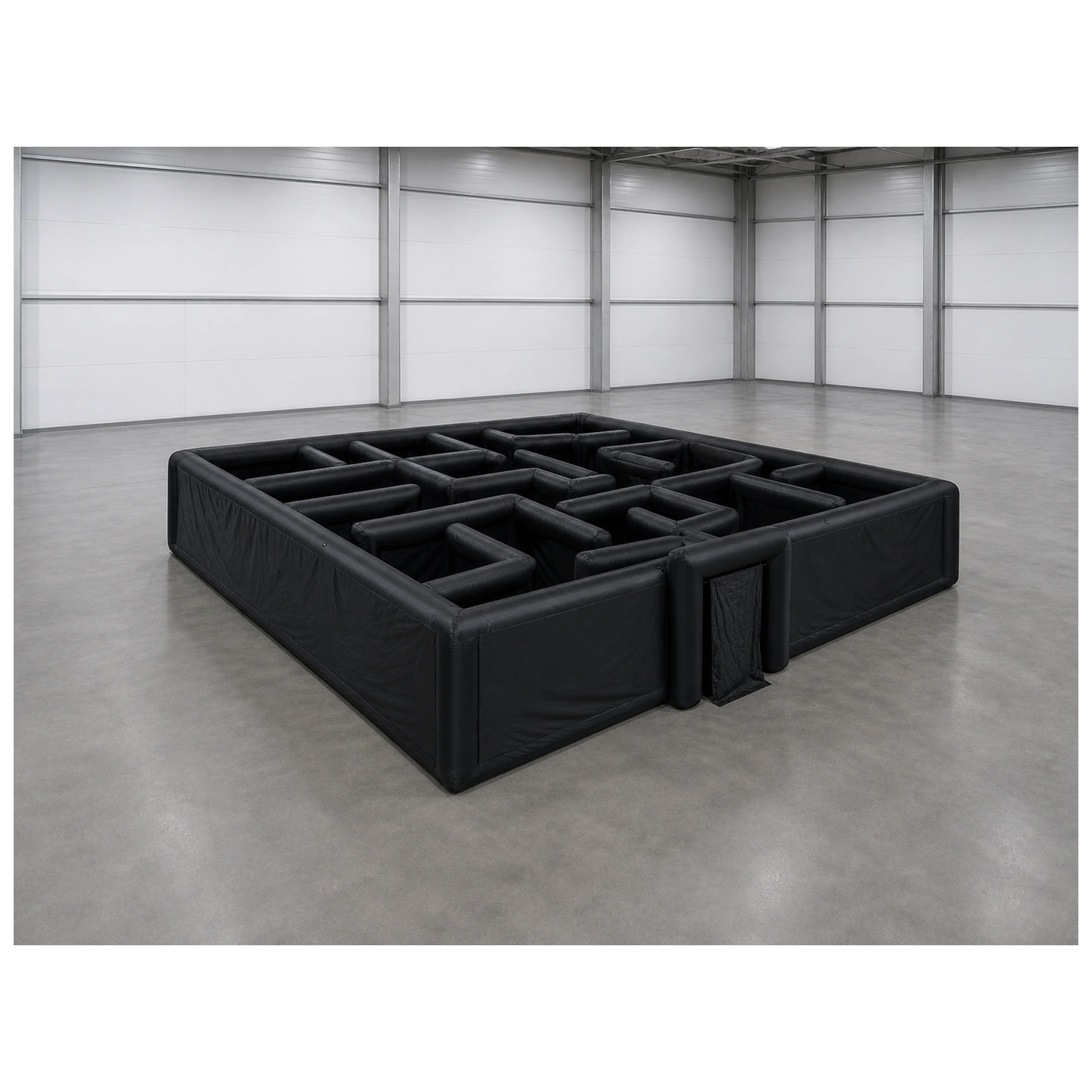 Party Games Kids Outdoor - 대형 무지 검정색 에어바운스 미로 12X12m
