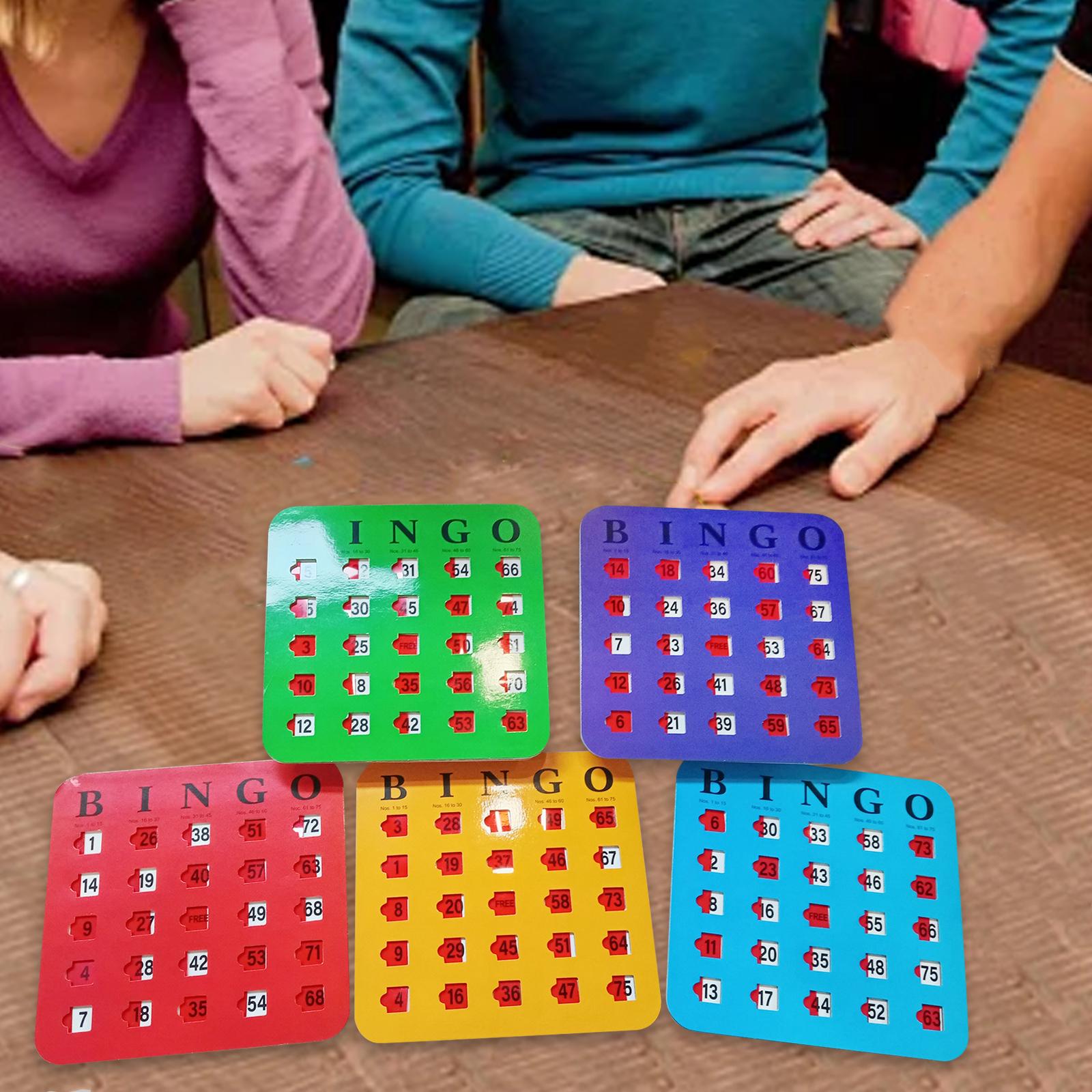 Party Games Bingo - 5개 대형 인쇄 빙고 카드보드 읽기