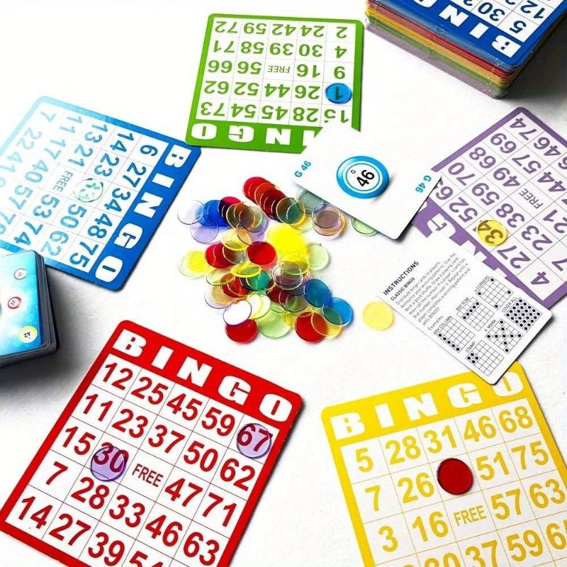 Party Games Bingo - 50/100Pcs 반복되지 않는 빙고 카드 교육용
