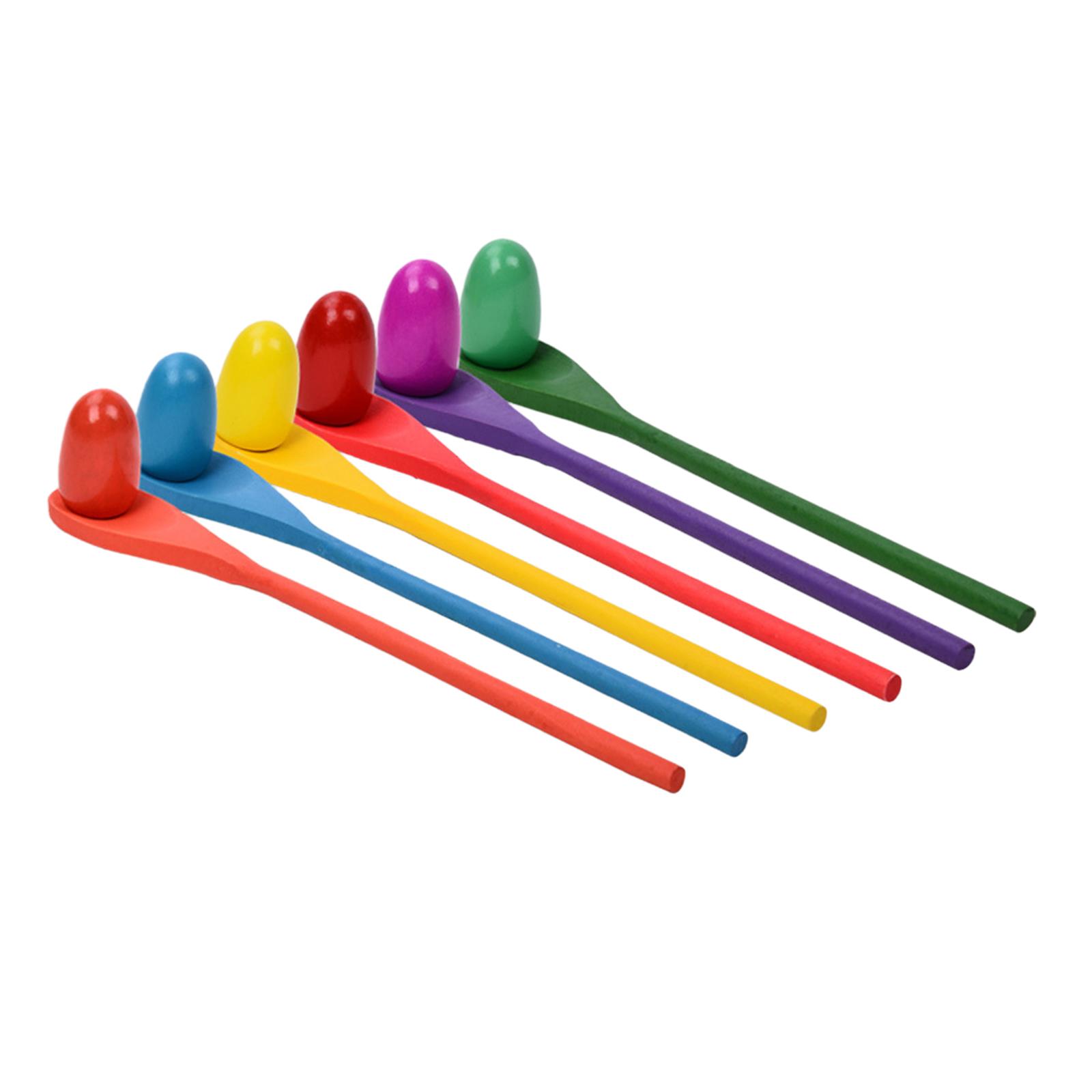 Party Games Kids Outdoor - 6 조각 계란 숟가락 경주 게임