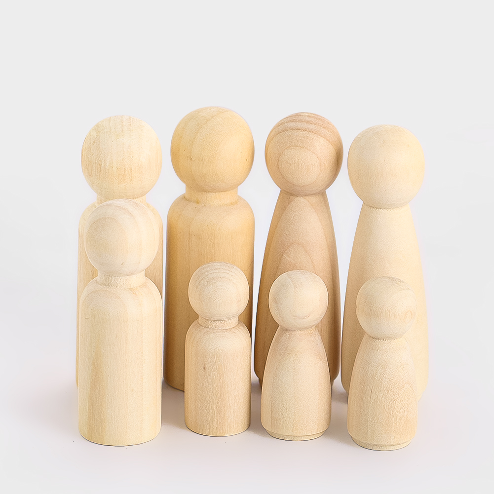 2PCS 나무 인형 단단한 나무 조각 간단한 인형 DI - Party Games No Props 리뷰 및 가격