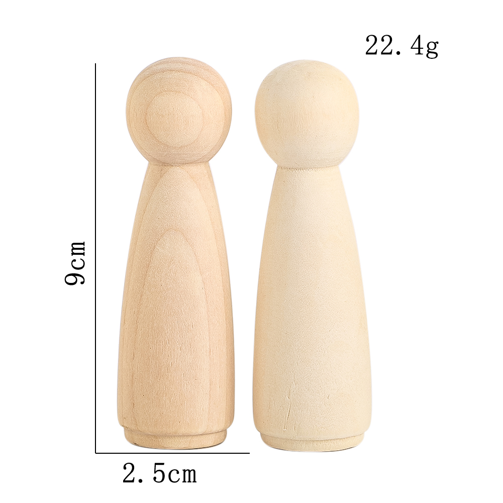 2PCS 나무 인형 단단한 나무 조각 간단한 인형 DI - Party Games No Props 리뷰 및 가격