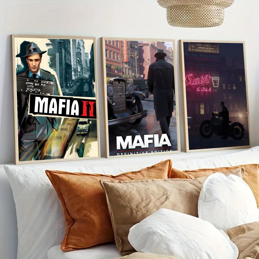 게임 M-마피아 포스터, 접착식 데칼, 거실, 침실,  - Party Games Mafia 리뷰 및 가격
