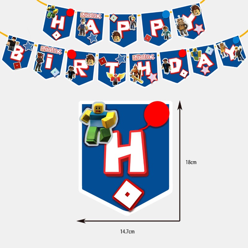 로블록스 게임 만화 생일 파티 풍선 깃발 케이크 토퍼  - Party Games In Roblox 리뷰 및 가격