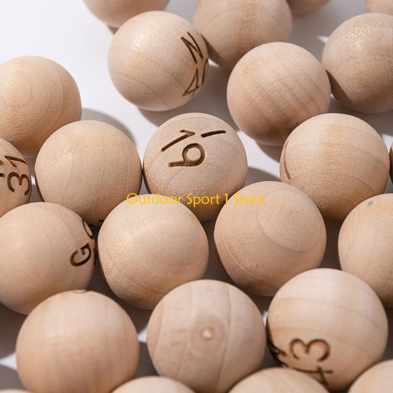 A0KA 75Pcs 천연 나무 빙고 공 게임 파티를위한 - Party Games Bingo 리뷰 및 가격