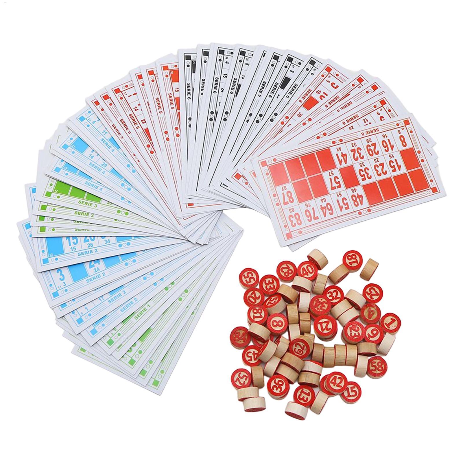 빈티지 나무 빙고 게임 세트 큰 글씨 카드 재미있는 가 - Party Games Bingo 리뷰 및 가격