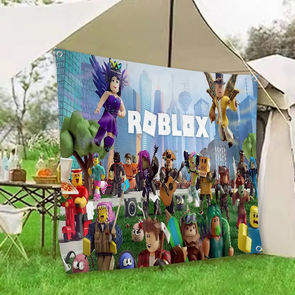 R-Roblox 게임 고급 인쇄 광고 깃발 회사 파티  - Party Games In Roblox 리뷰 및 가격