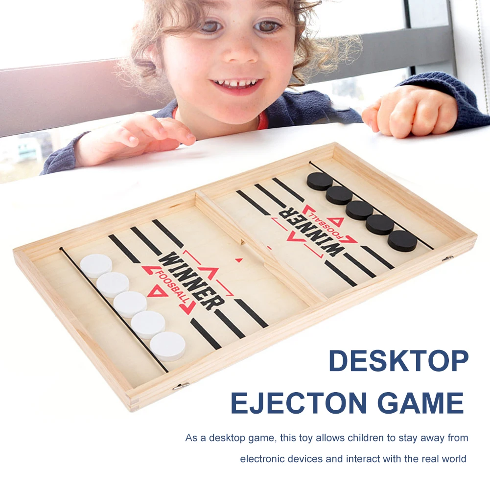 슬링퍽 보드 게임 나무 하키 파티 게임, 빠른 진행 재 - Party Games For 7 People 리뷰 및 가격