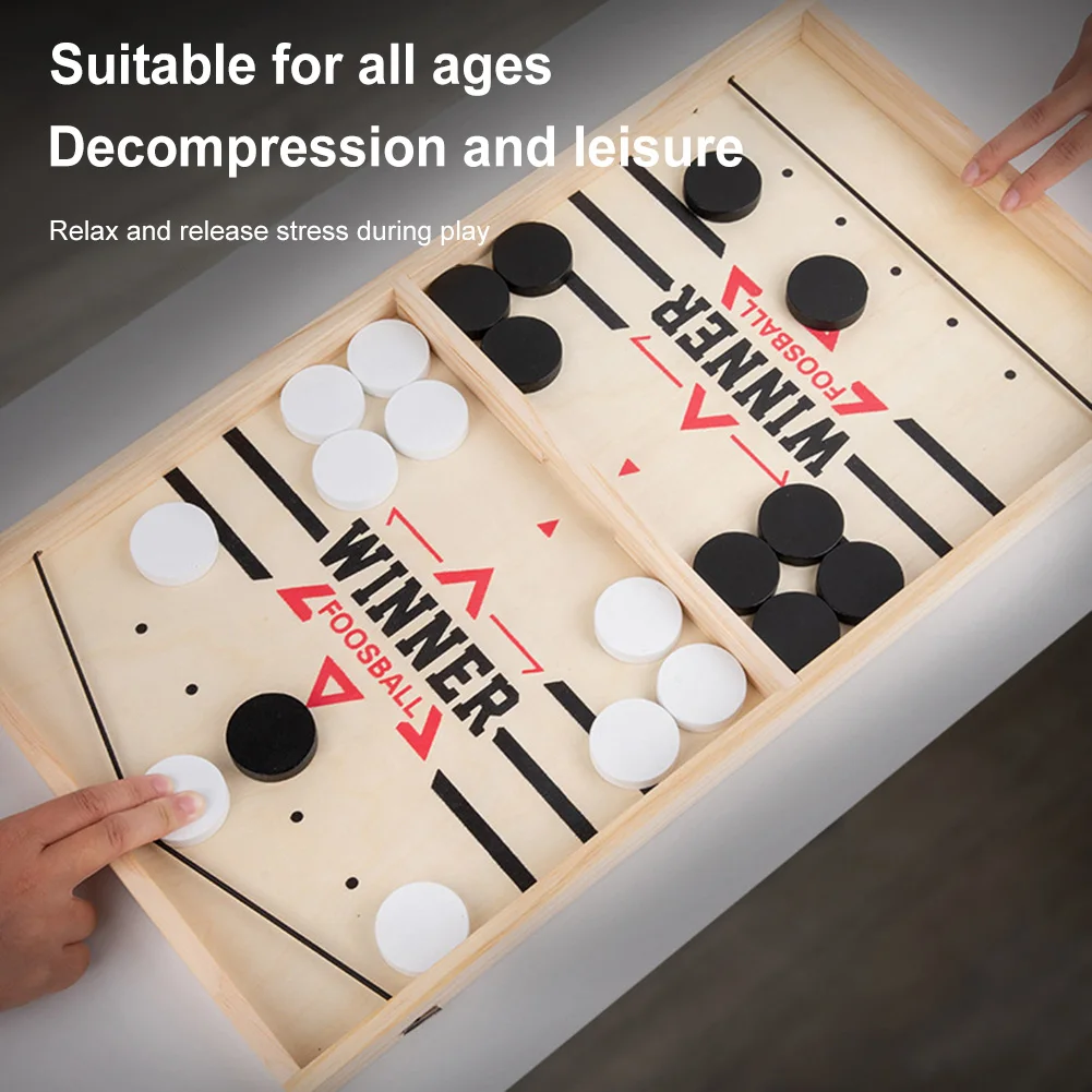 슬링퍽 보드 게임 나무 하키 파티 게임, 빠른 진행 재 - Party Games For 7 People 리뷰 및 가격