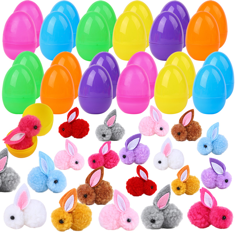 24개 귀여운 토끼 그림이 있는 부활절 달걀, 어린이  - Party Games Easter For Kids 리뷰 및 가격